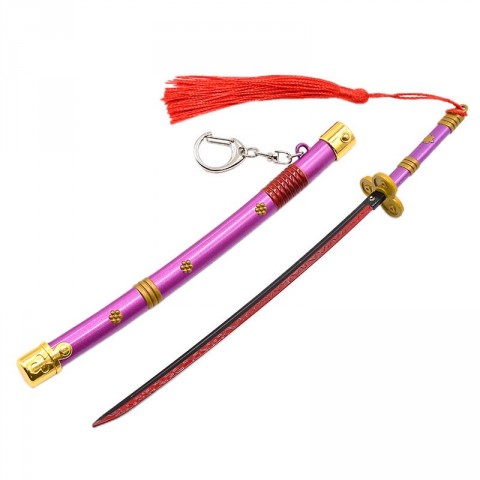 LLAVERO KATANA ENMA DE ZORO MORADA ONE PIECE