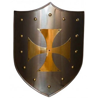 SHIELD BRASS TEMPLAR CROSS