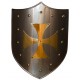 SHIELD BRASS TEMPLAR CROSS